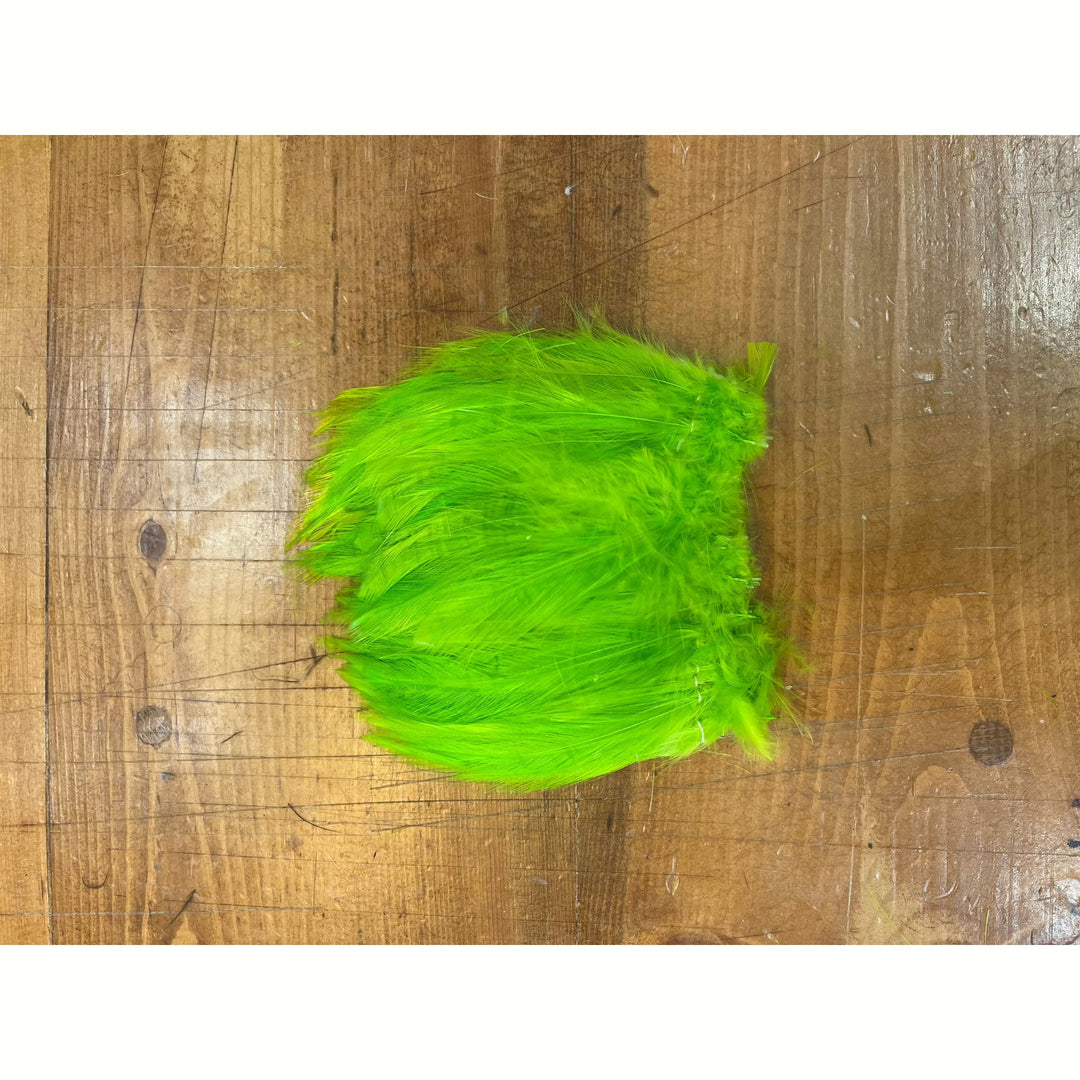 Strung Neck Hackle -  Chartreuse