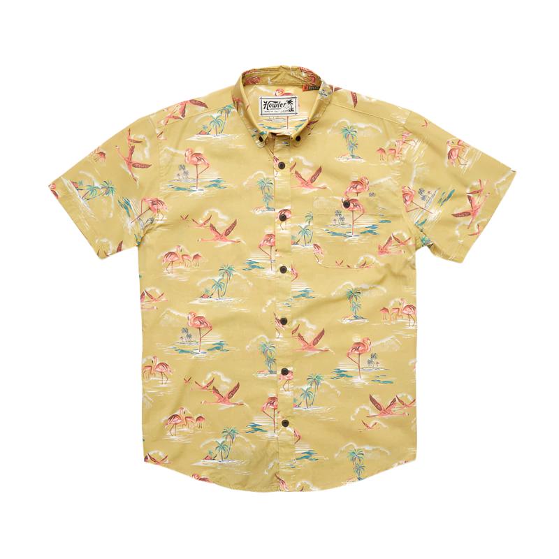 Howler Bros - Mansfield Shirt - Flamingo Flamboyance