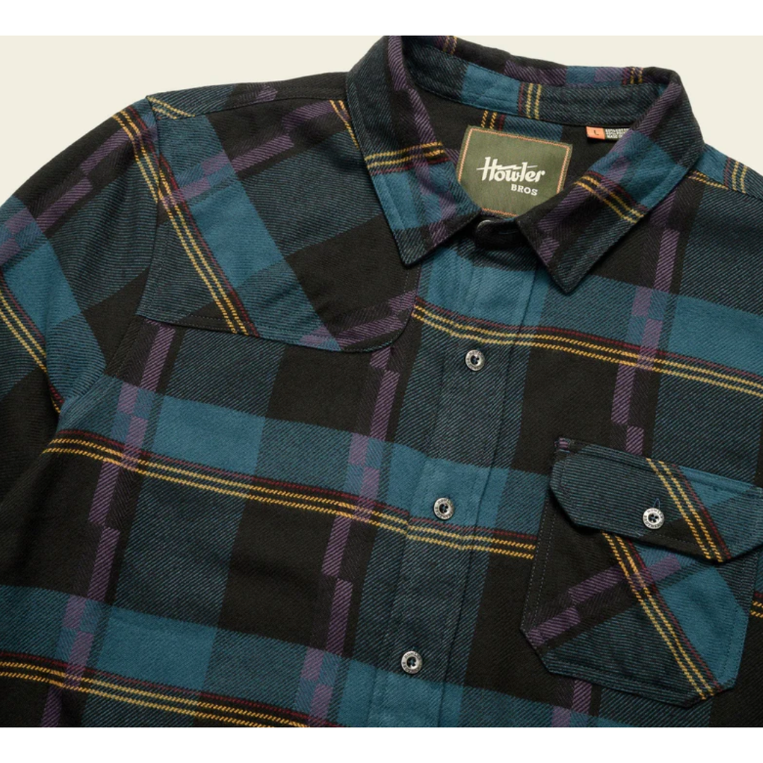 Howler Bros - Harker's Flannel - Backdrop Plaid : Phantom Blue