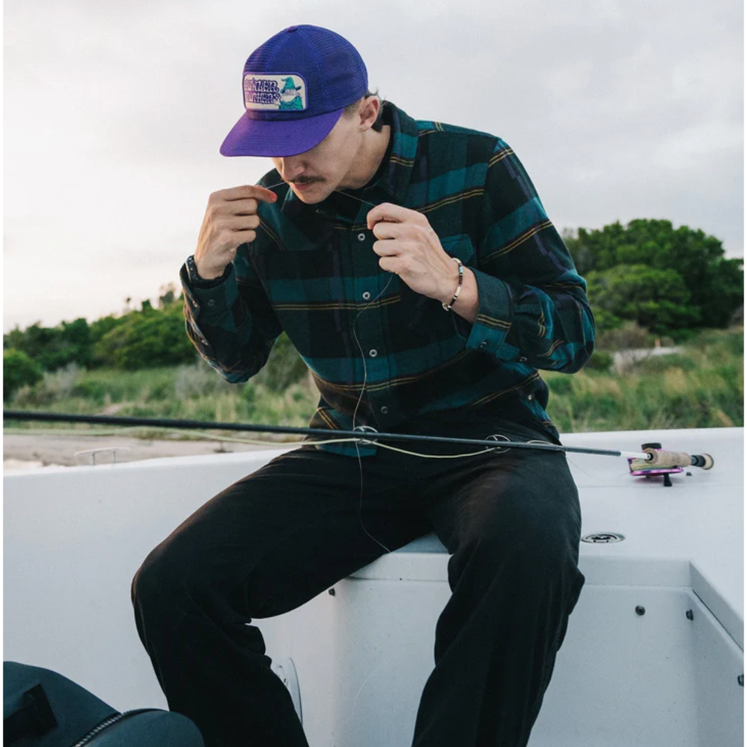 Howler Bros - Harker's Flannel - Backdrop Plaid : Phantom Blue