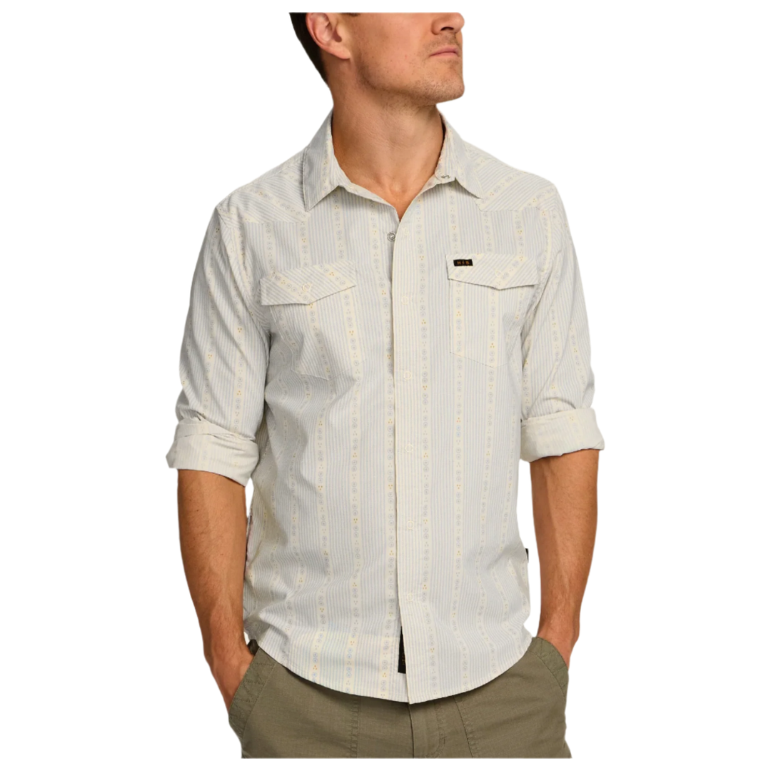 Howler Bros - H Bar B Tech Longsleeve - Mosquero Stripe: Off White