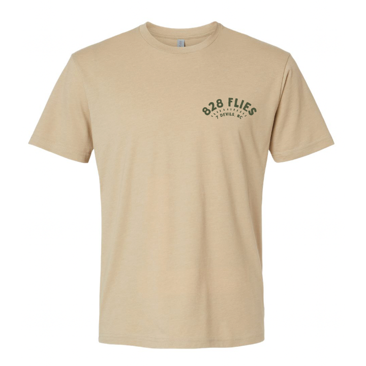 828 Flies X Tee Shirt Gold Rush 1 - Heather Tan