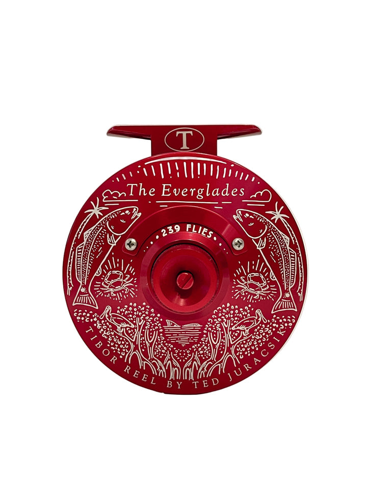 Tibor Everglades Crimson Red - 239Flies x Bre Drake Redfish Art (VERY LIMITED - IN STOCK)