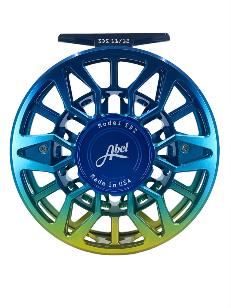 Abel Reels SDS 11/12 - Flats Fade w/ Blue Drag Knob & Black Handle  (IN STOCK)
