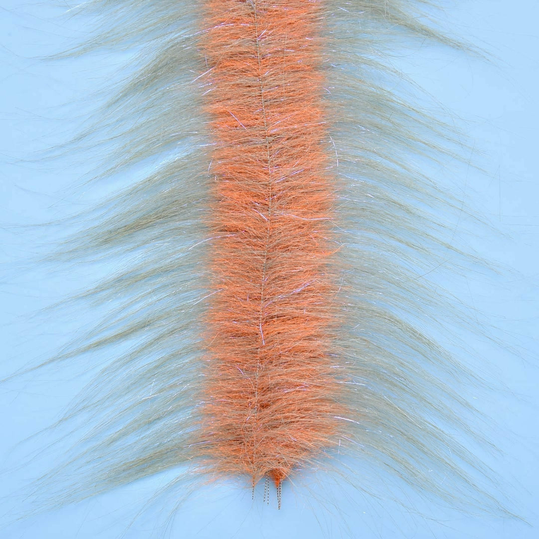 EP Craft Fur Brush 3" - Grey Olive & Fluorescent Orange