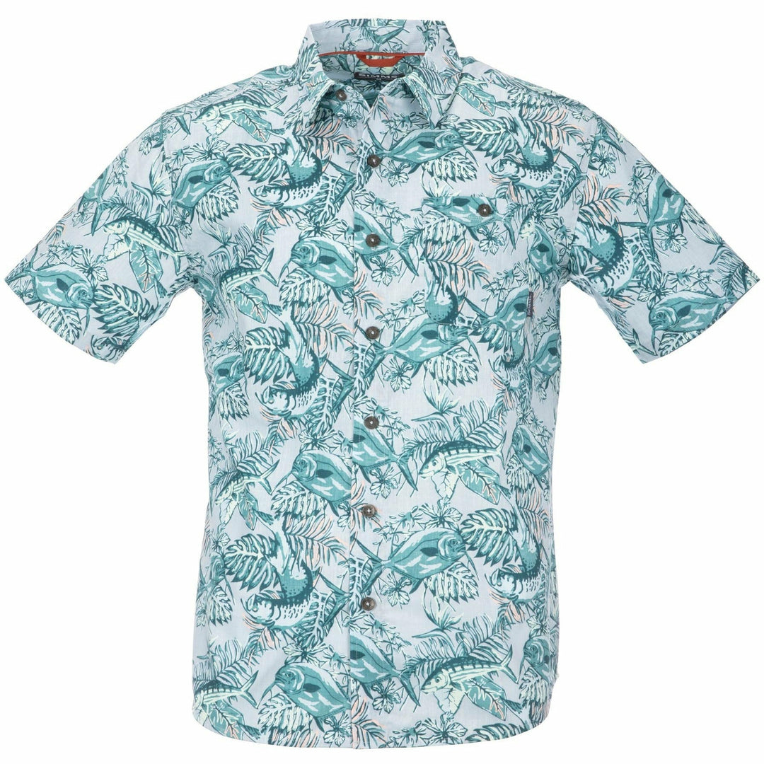 Simms M's Tailout SS Shirt - Slamdown Steel Blue