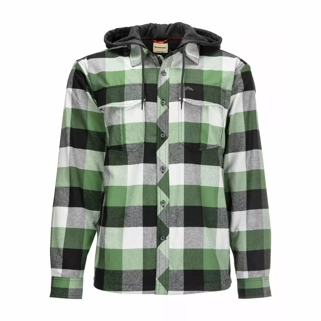 Simms Men's ColdWeather Hoody - Moss Green Buffalo Plaid