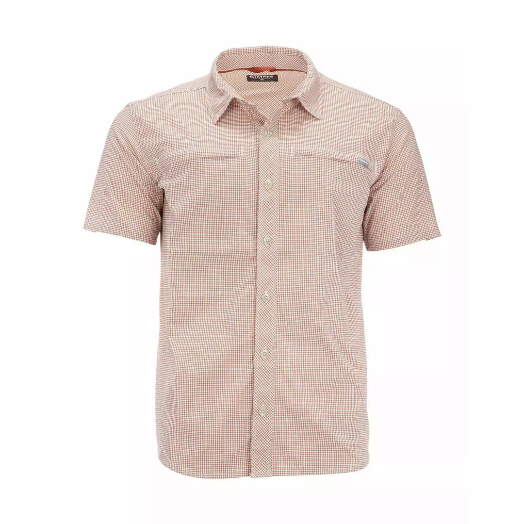 Simms M's Stone Cold SS Shirt - Smoked Salmon Madras Plaid