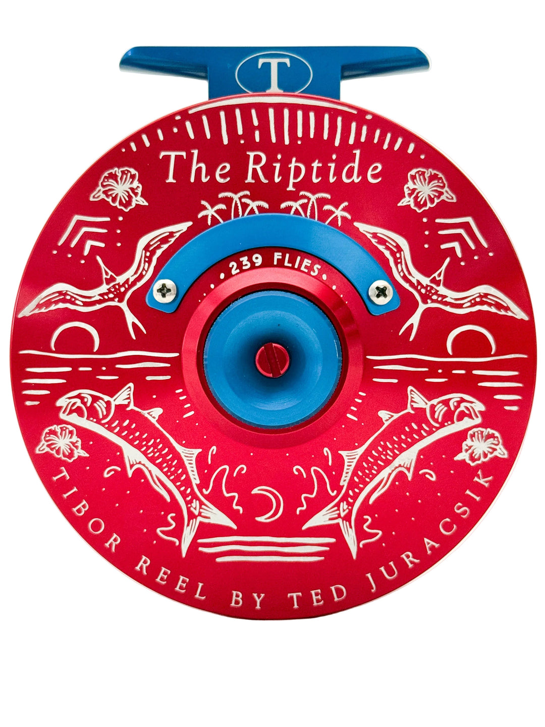Tibor Riptide - Crimson w/ Aqua Small Parts & 239 Bre Drake Tarpon Art (IN STOCK)