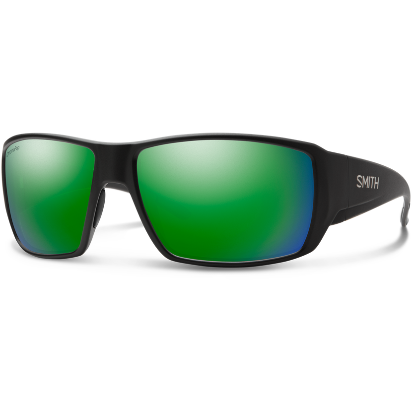 Smith Guide's Choice - Matte Black + ChromaPop Glass Polarized Green Mirror Lens (IN STOCK)