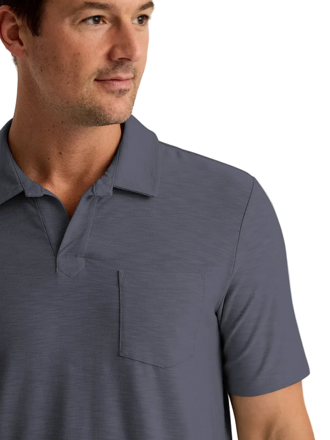 Free Fly Men's Bamboo Slub Polo ll - Storm Cloud