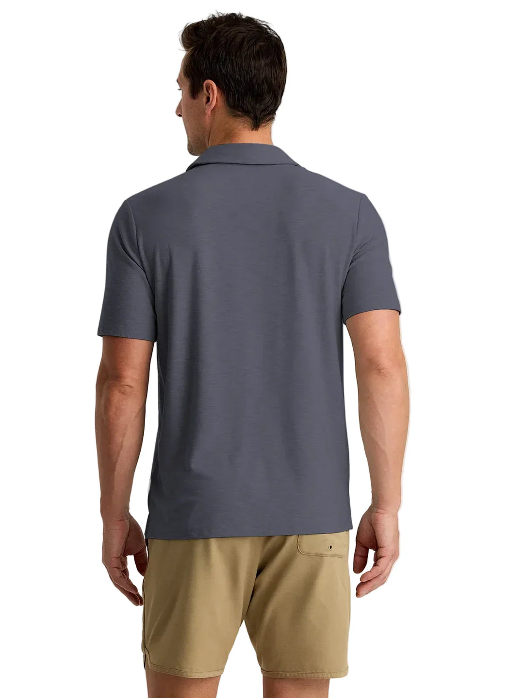Free Fly Men's Bamboo Slub Polo ll - Storm Cloud