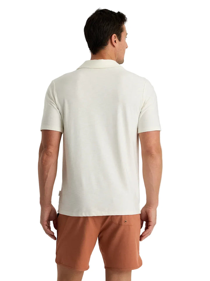 Free Fly Men's Bamboo Slub Polo ll - Sea Salt