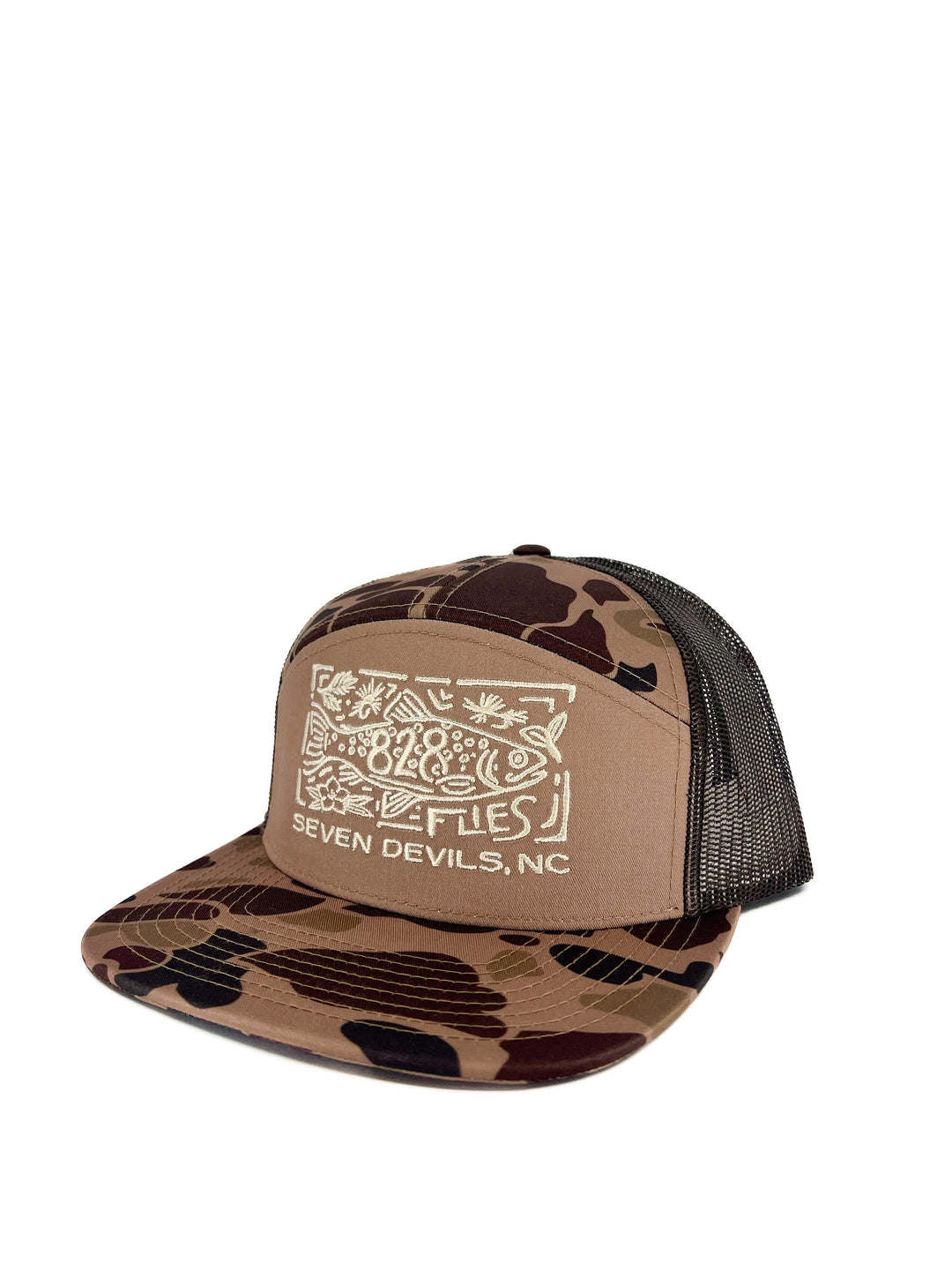 828 Trucker Hat - Duck Camo/Brown - Big Eyed Brown (NEW)