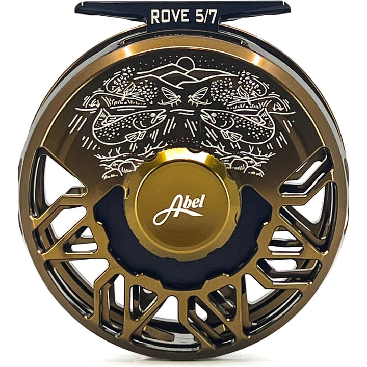 Abel Rove 5/7 Bronze w/Bronze Drag Knob & Ebony Handle 828Flies Bre Drake Artwork(IN STOCK)