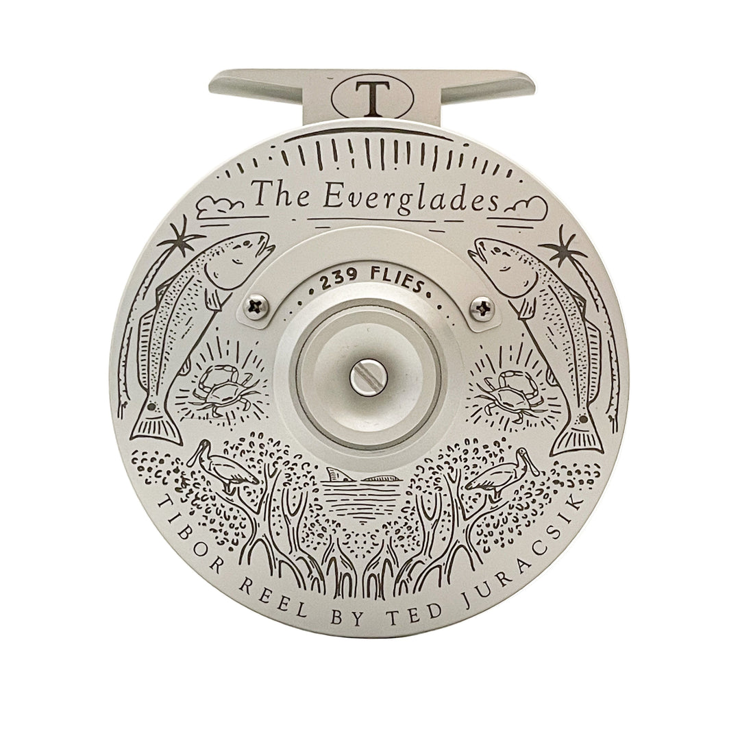 Tibor Everglades - Frost Silver w/ 239 Bre Drake Redfish Art (IN STOCK)