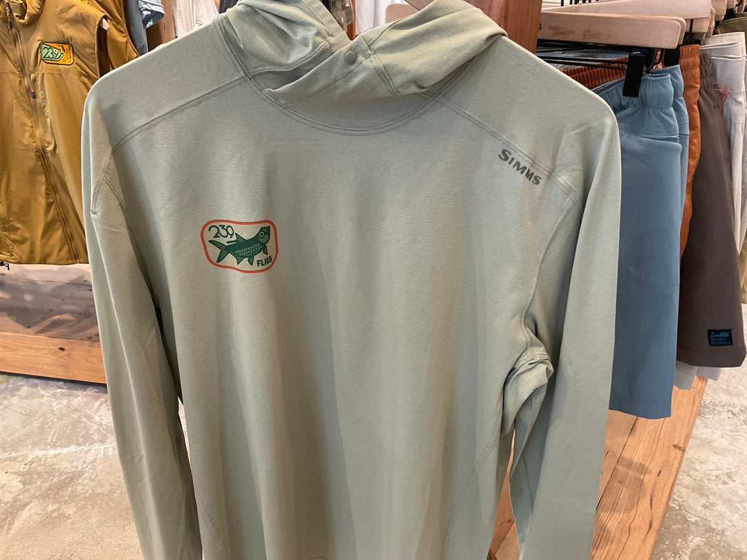 Simms Solarflex Hoody - Pale Pine - w/239Flies Morning Dew Tarpon