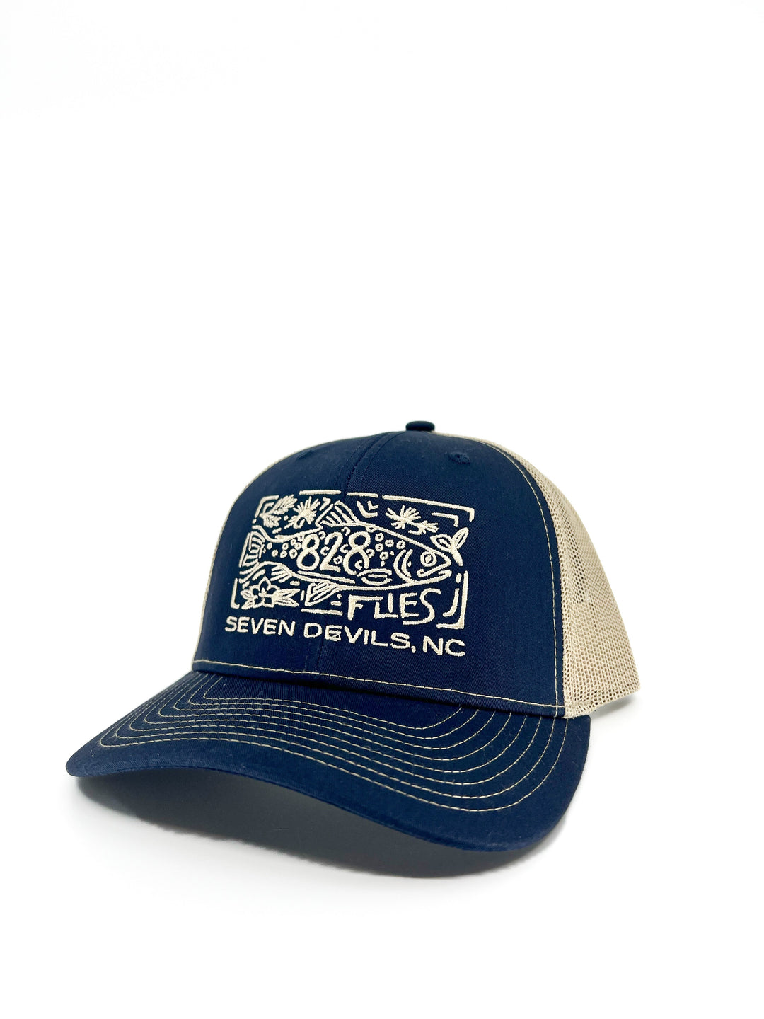 828 Trucker Hat - Navy/Dark khaki - Big Eyed Brown (NEW)