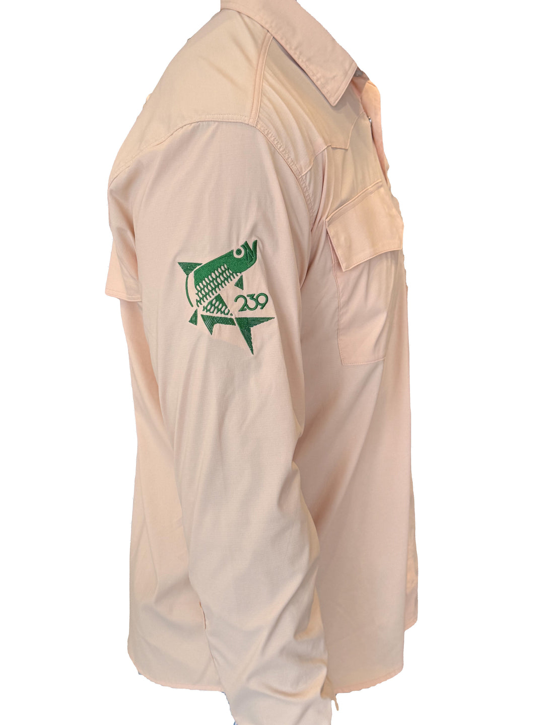 Simms Big Sky LS Shirt - Antigua w/239Flies Jumping Tarpon Logo on the Sleeve