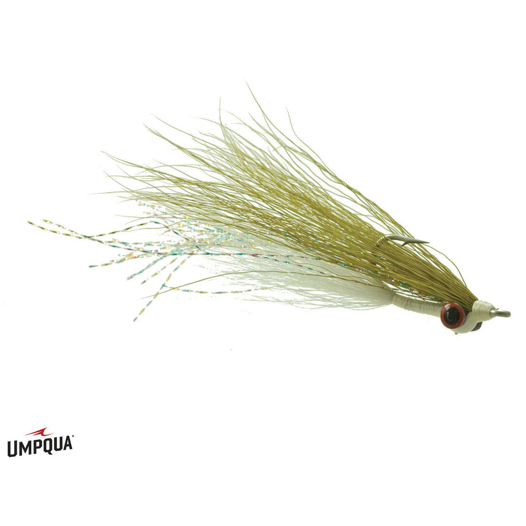 Clouser Minnow - Olive/White - Size 6