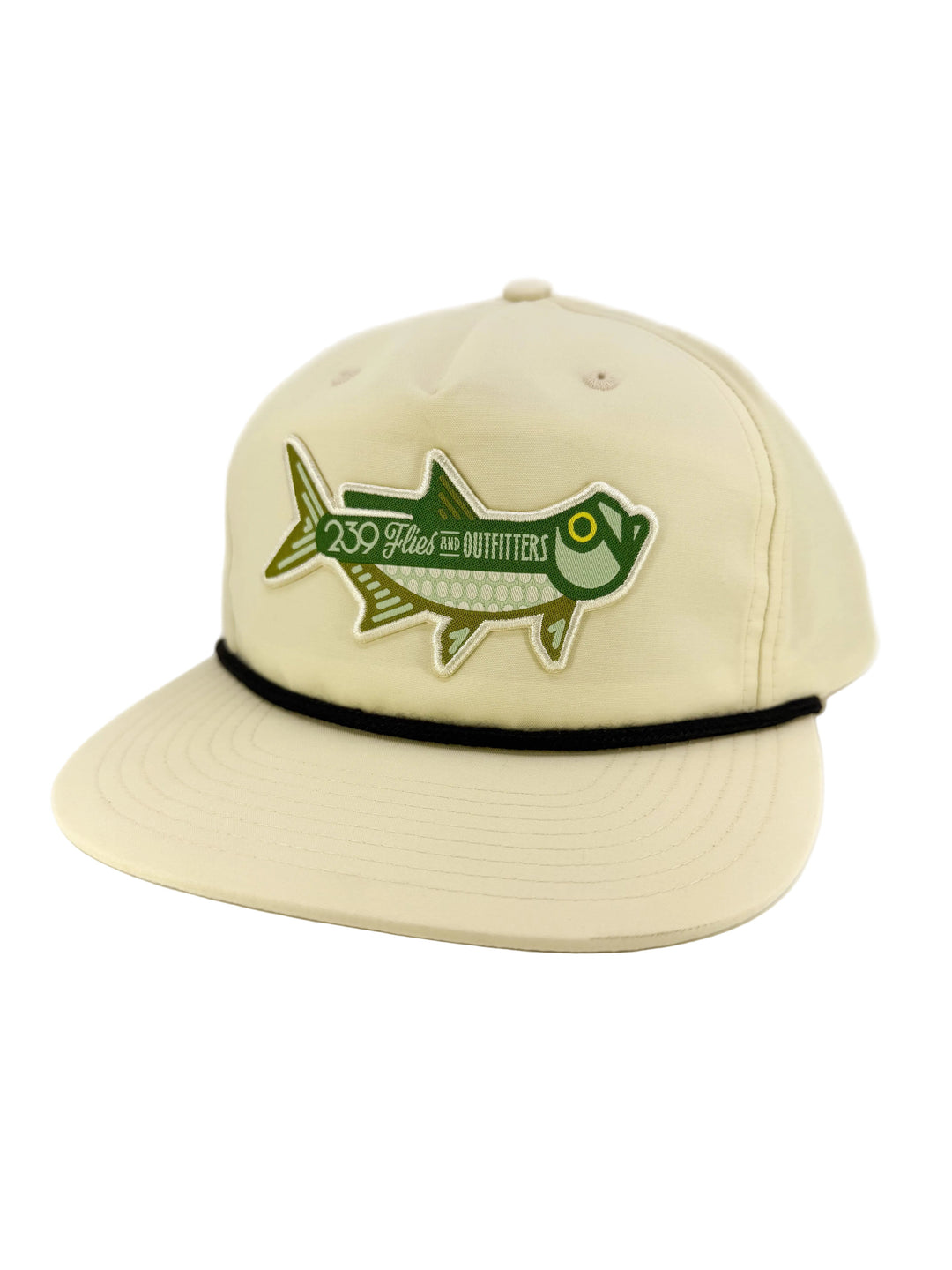 239 Pablo Escabarred Hackle Hat - "Flats Bill Revival" - Tarpon Cream