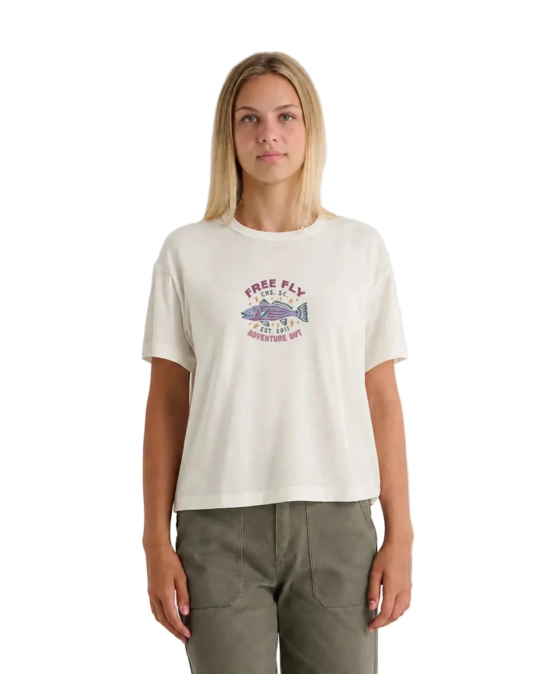 Free Fly Women's Fish Camp Tee - Bone
