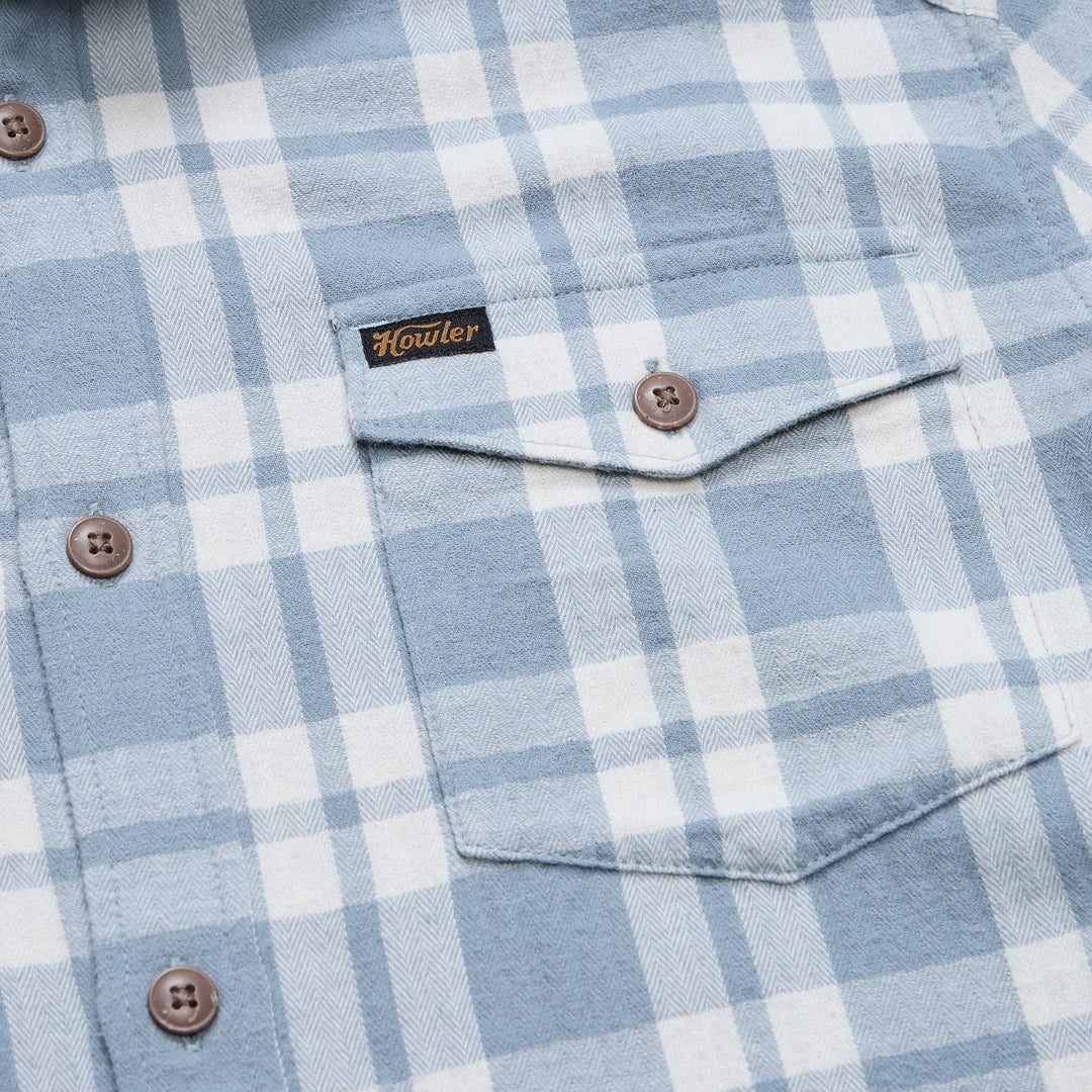 Howler Brothers - La Grange Lightweight Flannel : Cohen Plaid : Iron Blue