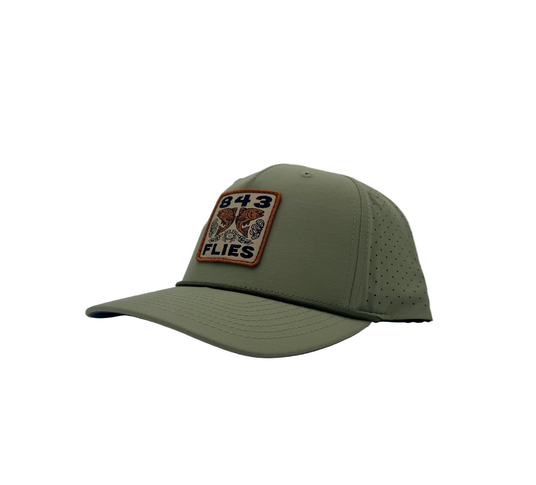 843 Hat - Golf Hat - Oyster Bar - Olive