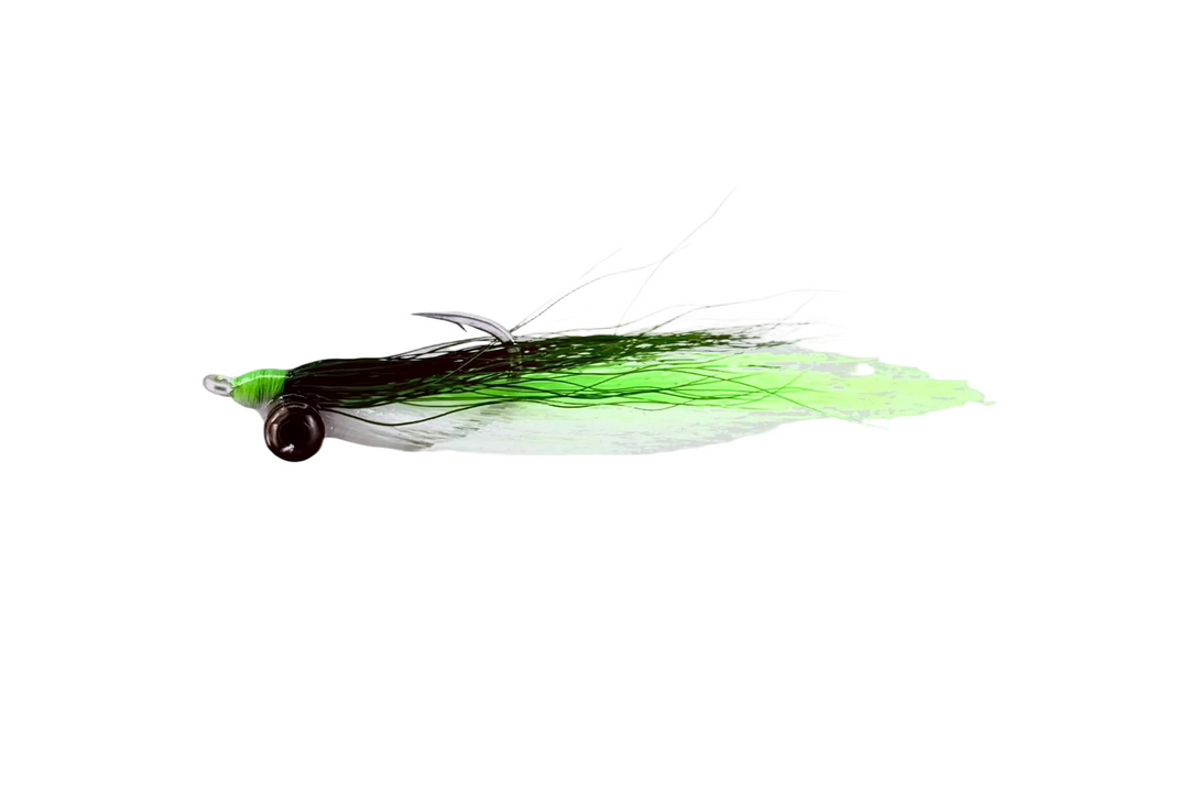 FS Clouser Minnow Chartreuse & White #2