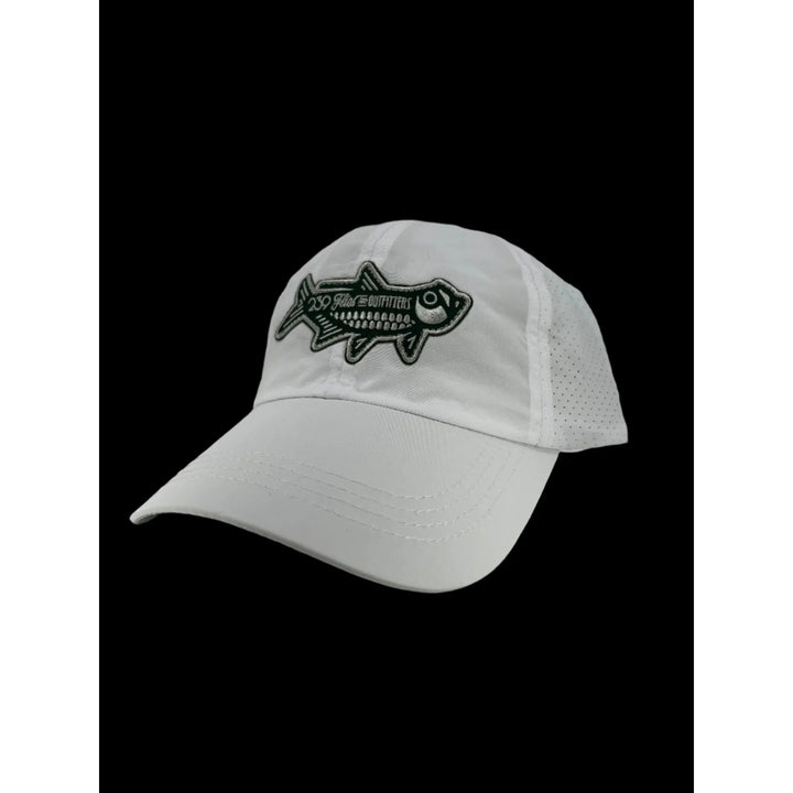 239 Hat Unstructured - White Tarpon (Ladies w/Ponytail Hole)