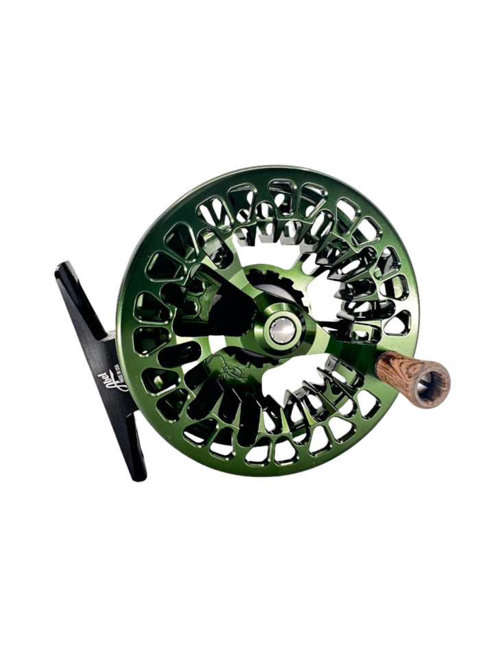 Abel Vaya 4/5 Deep Green w/Deep Green Drag Knob & Walnut Handle w/Bre Drake 828Flies Artwork (IN STOCK)