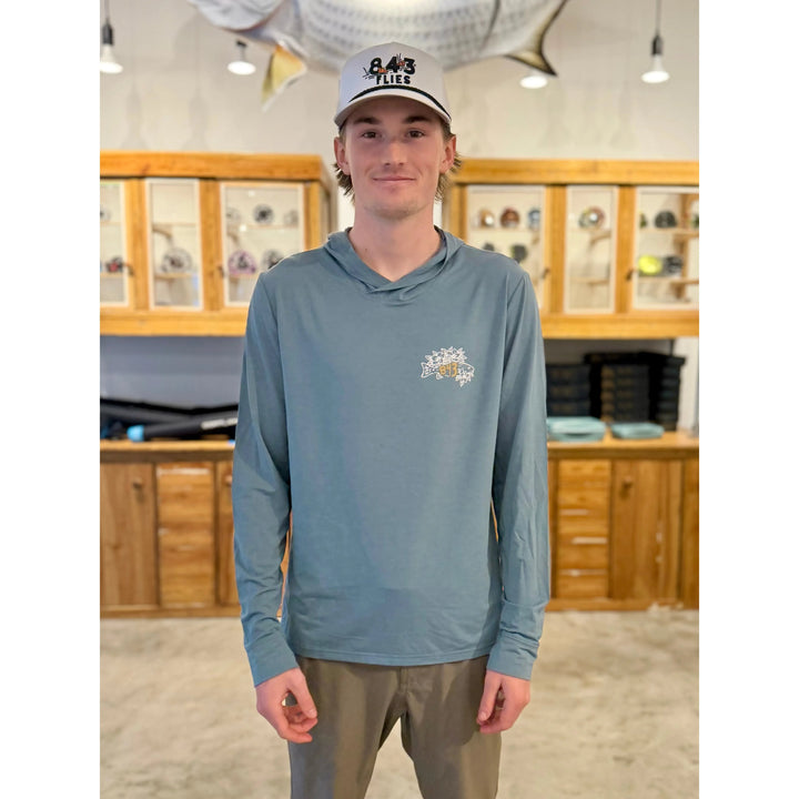 Free Fly Elevate Hoodie X 843 Flies - Stormy Sea/ Sweet Magnolia