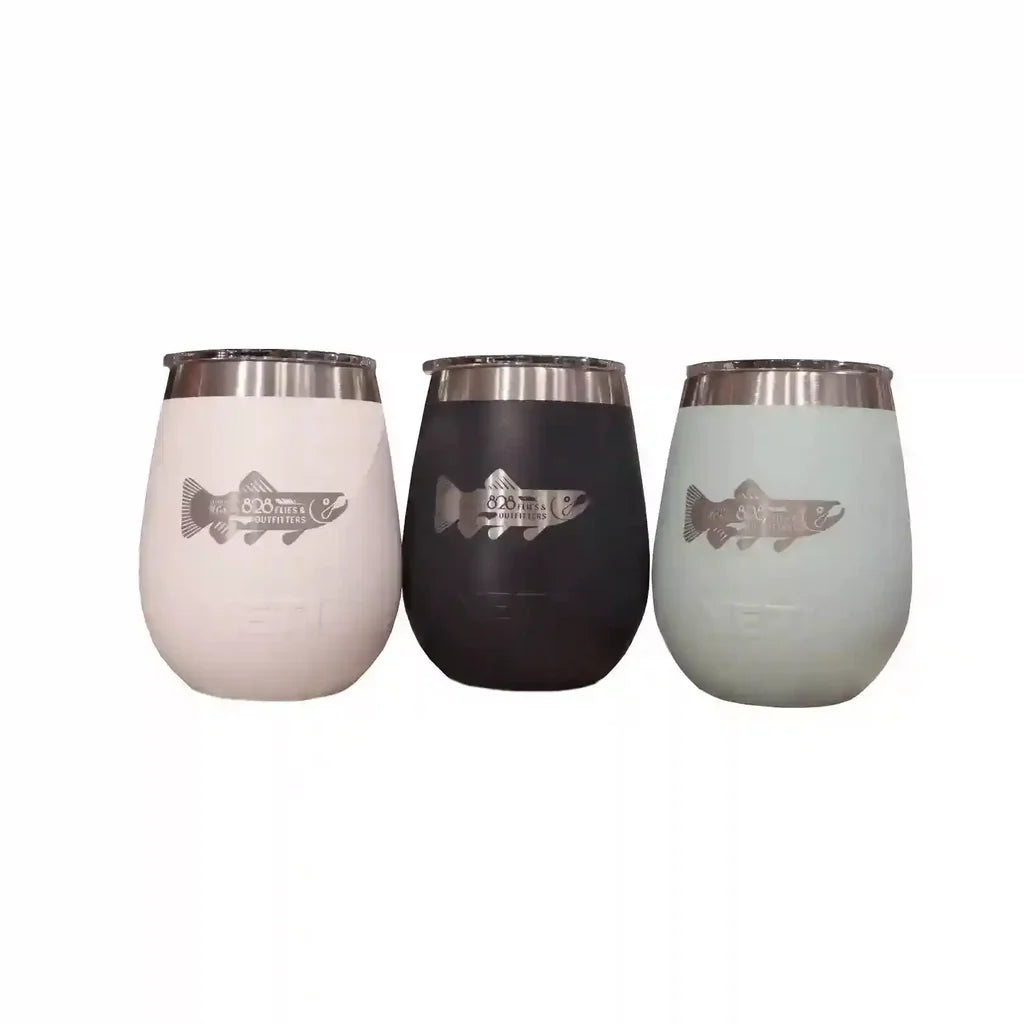 Yeti X 828 Flies 10oz Wine Tumbler w/ magslider lid