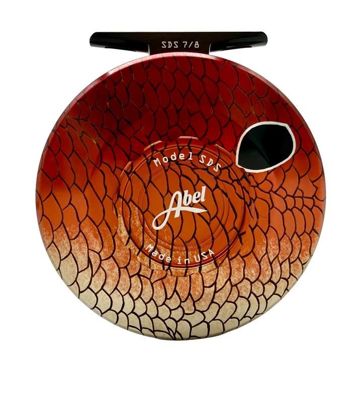 Abel Reels SDS 7/8 Solid- Redfish w/ Redfish Drag Knob & Rosewood Handle (IN STOCK)