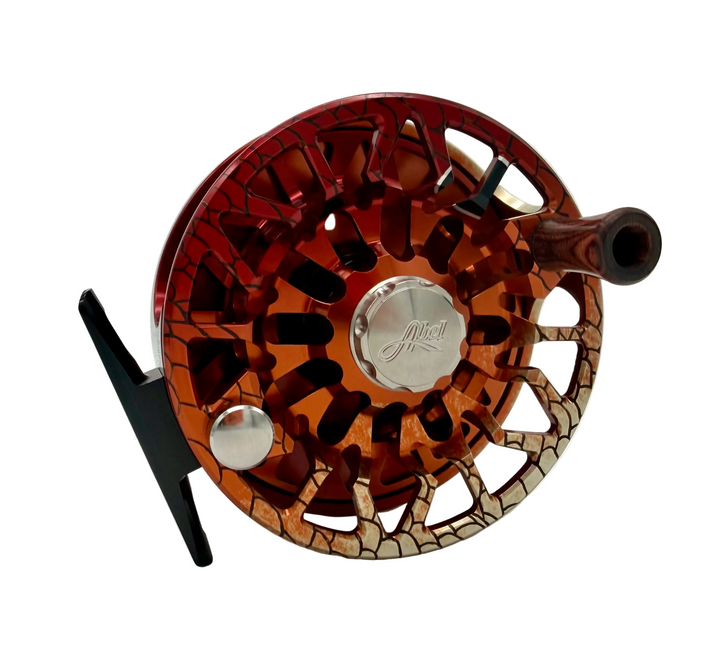 Abel Reels SDS 7/8 Solid- Redfish w/ Redfish Drag Knob & Rosewood Handle (IN STOCK)