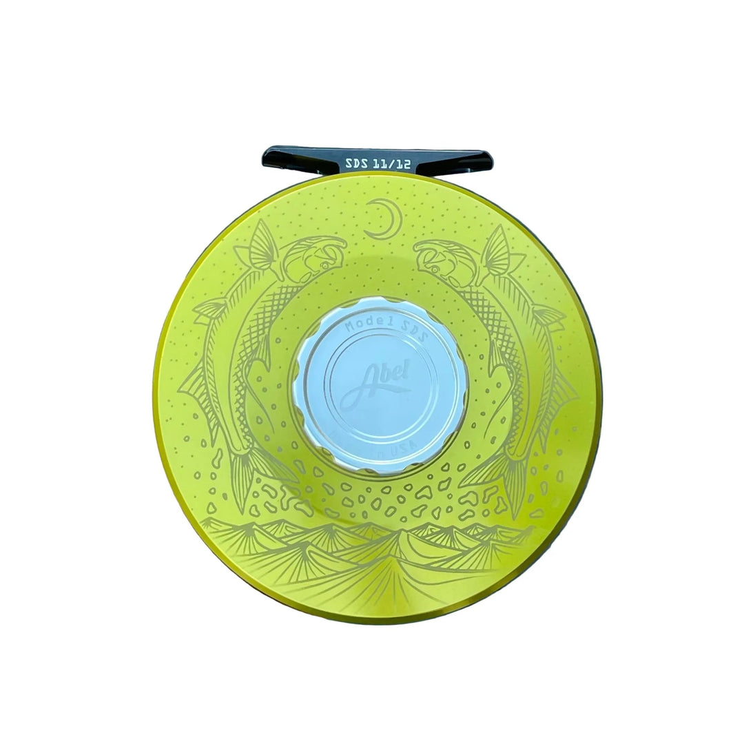 Abel SDS 11/12 Solid - Lime Green w/ Moondance Finish & Platinum Drag Knob / Handle (IN STOCK)