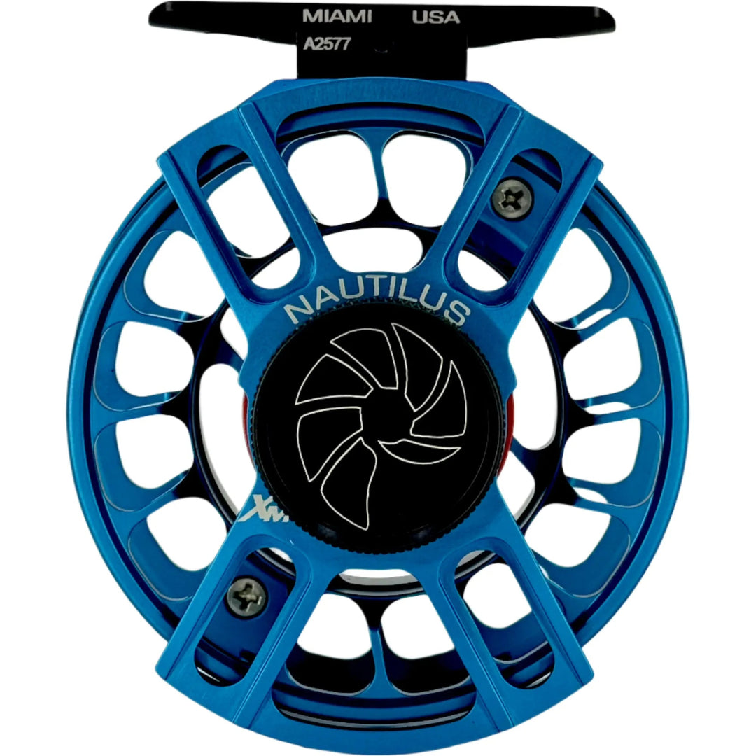 Nautilus XM 5/6, Fathom Blue w/Red Small Parts and Black Drag Knob (CUSTOM) (IN STOCK)