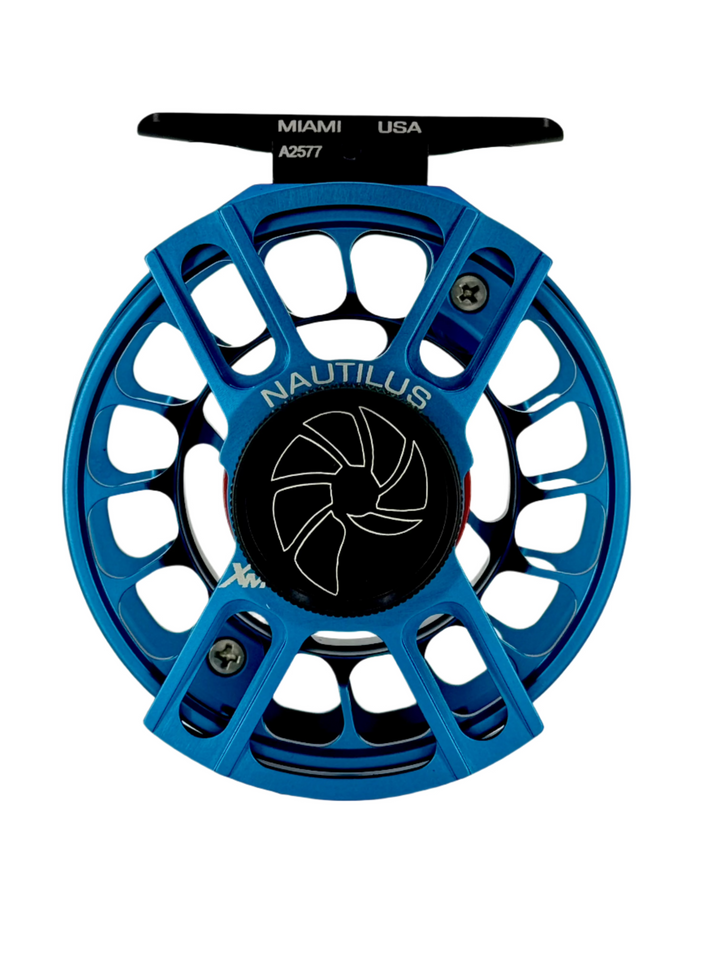 Nautilus XM 5/6, Fathom Blue w/Red Small Parts and Black Drag Knob (CUSTOM) (IN STOCK)