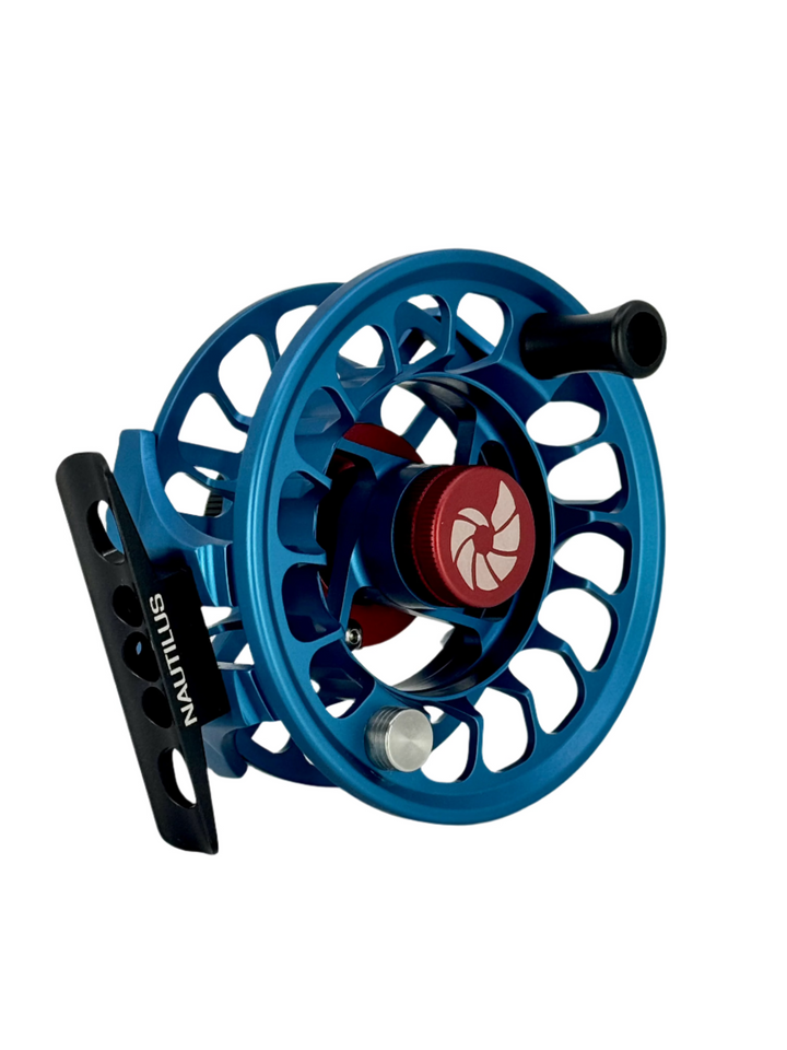 Nautilus XM 5/6, Fathom Blue w/Red Small Parts and Black Drag Knob (CUSTOM) (IN STOCK)