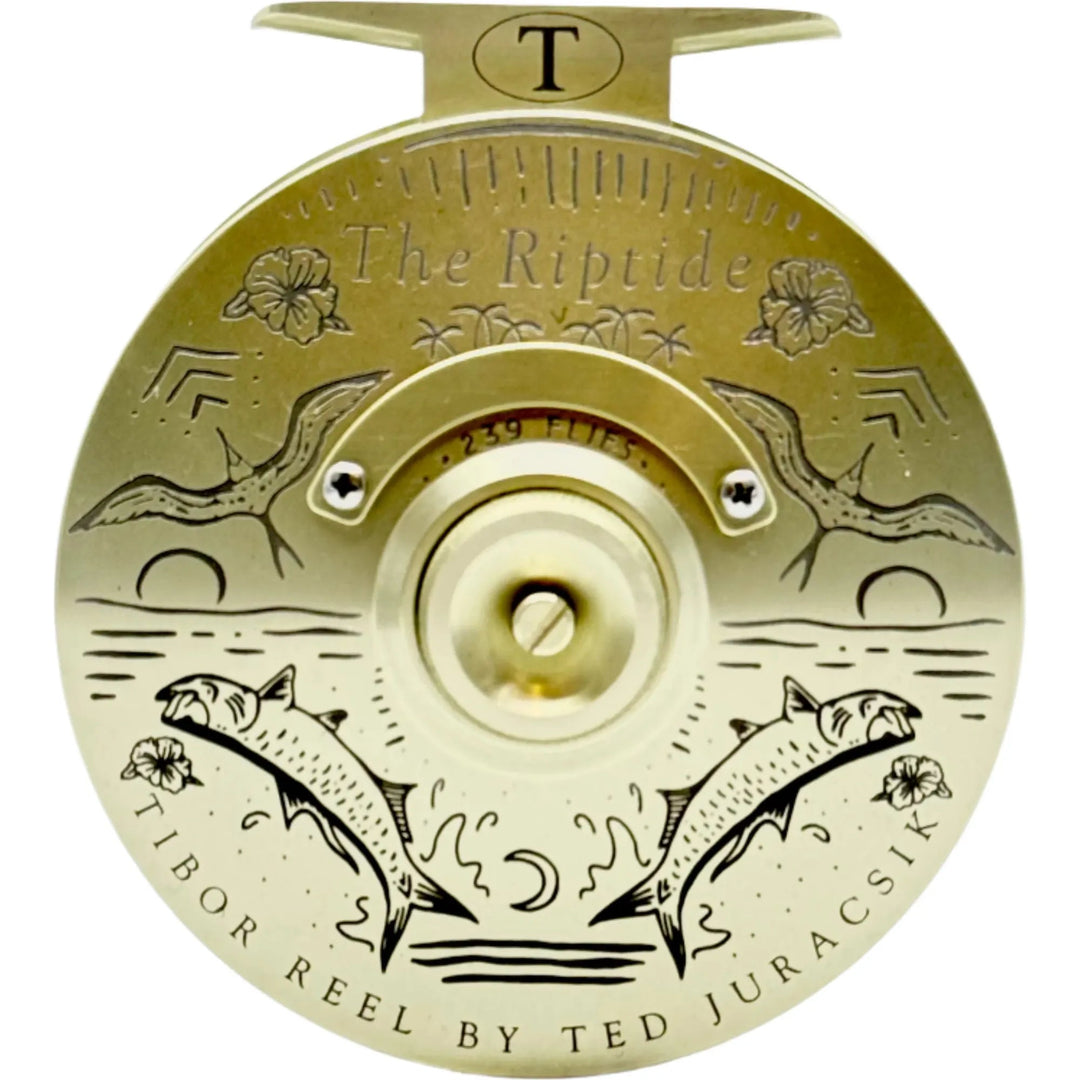 Tibor Riptide Satin Gold - 239Flies x Bre Drake Tarpon Art (VERY LIMITED - IN STOCK)