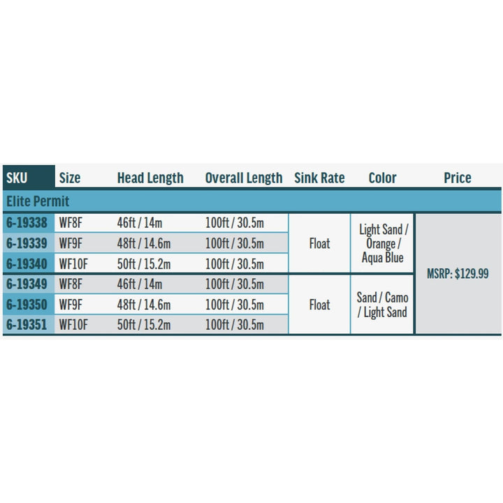 RIO Elite Permit Taper