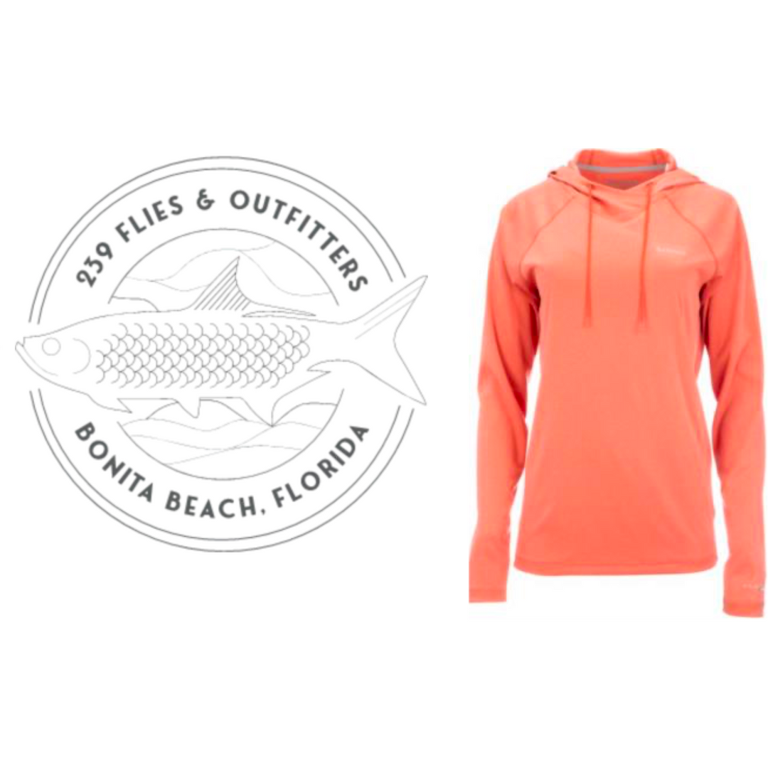 239 Flies X Simms Solarflex W's Hoody - Smoked Salmon Heather