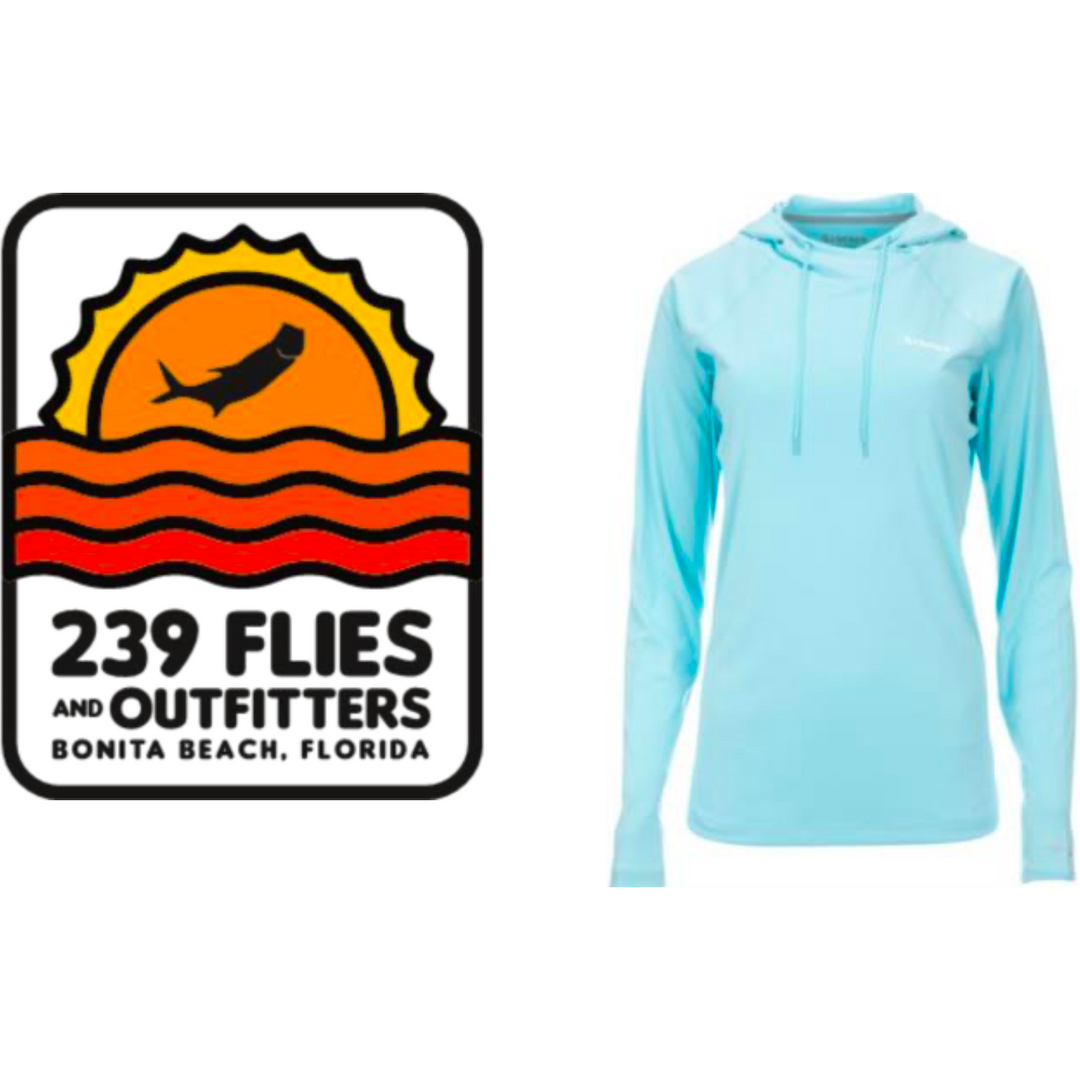 239 Flies X Simms Solarflex W's Hoody - Laguna