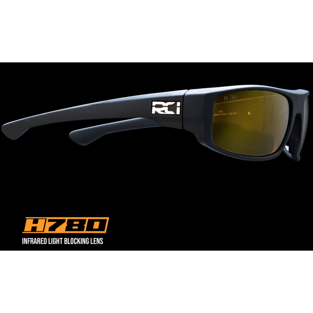 RCI Optics- Mosquito Lagoon Matte Black/ Copper Mirror H780 (IN STOCK)