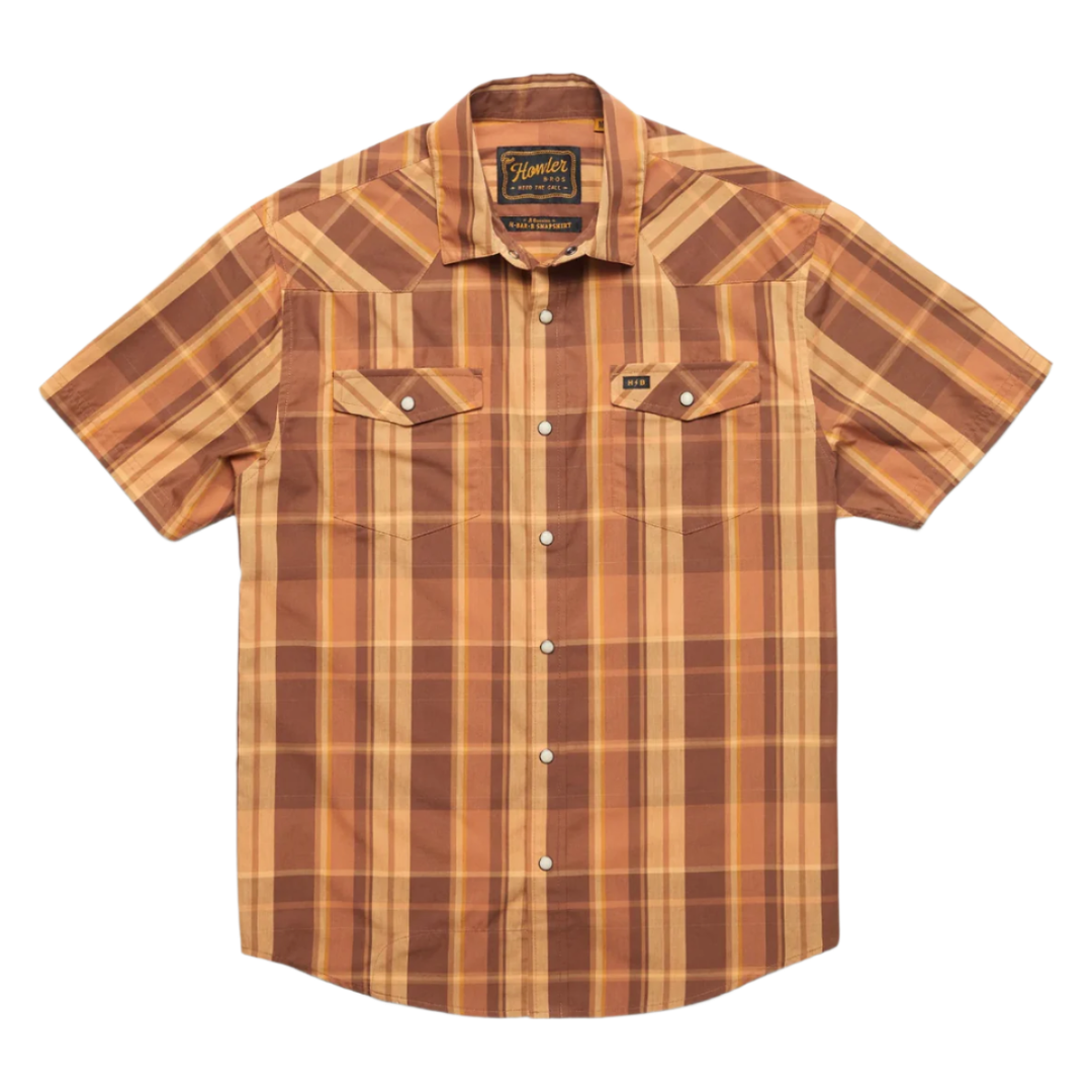 Howler Bros - H Bar B Snapshirt - Stanfield Plaid : Adobe