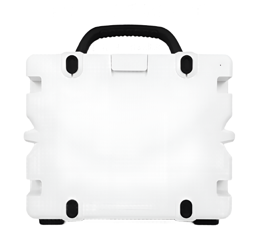 Turtle Box Grande - White - Black Handle (IN STOCK) (SHIPPING COST UPWARDS OF $50)