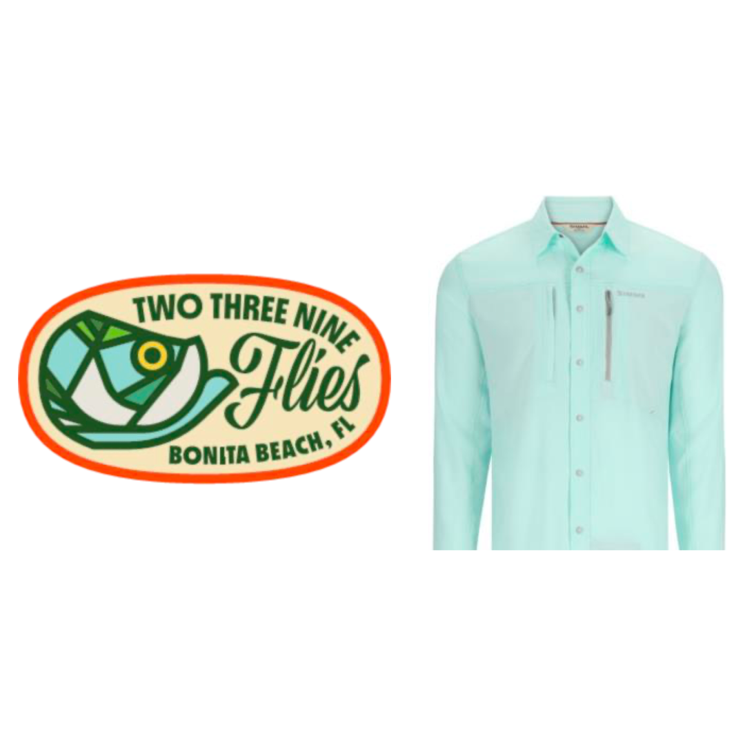 239 Flies Simms M's Intruder® BiComp Fishing Shirt - Sea Breeze