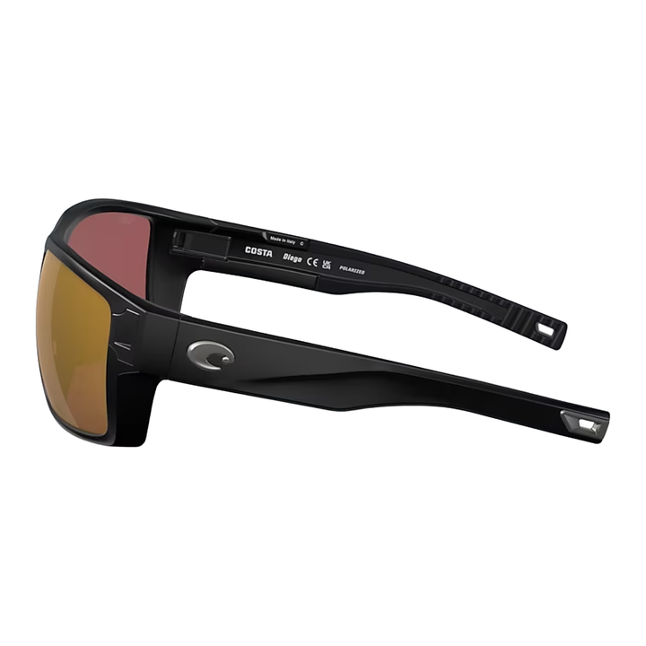 Costa - DIEGO, Matte Black w/Gold Mirror Polarized Glass (IN STOCK)