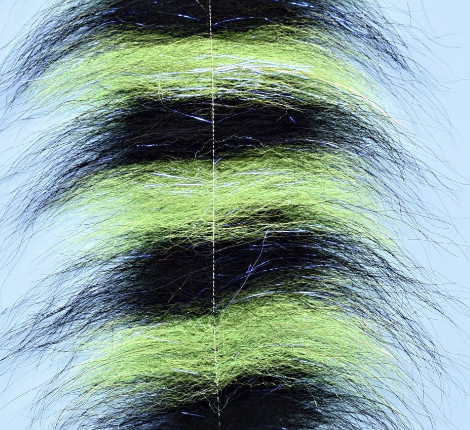 EP Sommerlatte's Grizzley Foxy Brush 3" - Black & Chartreuse