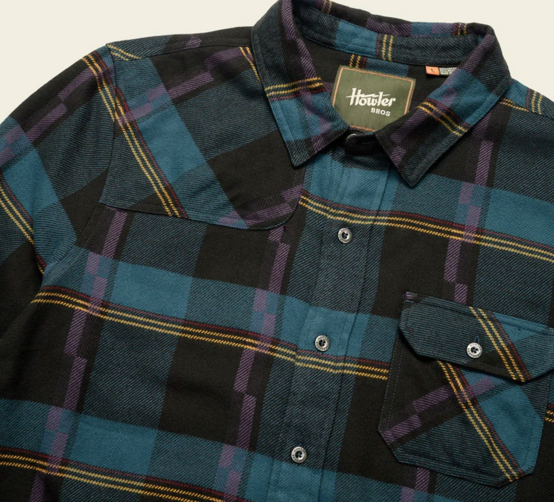 Howler Bros - Harker's Flannel - Backdrop Plaid : Phantom Blue